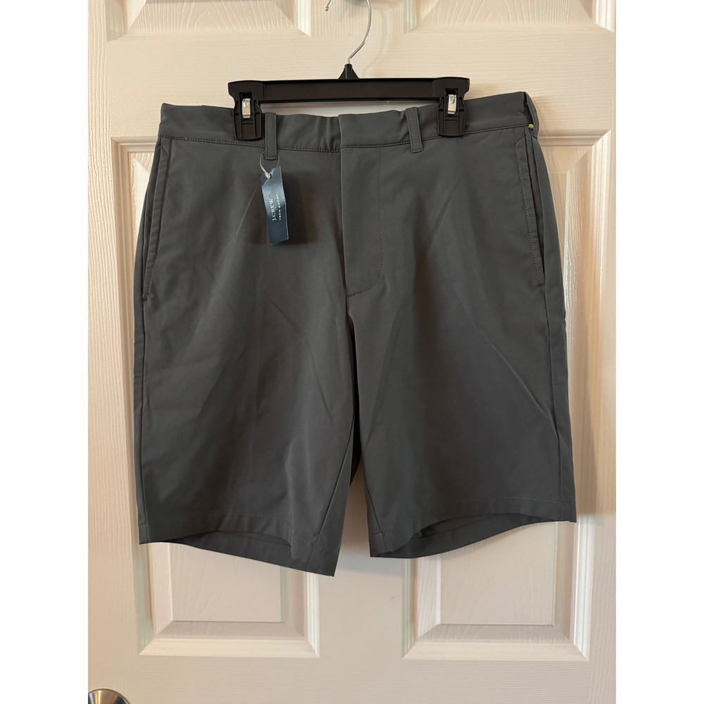 NWT J.Crew Tech Short Mens 29 Grey 9" Inseam Moisture Wicking Stretch UPF 50+